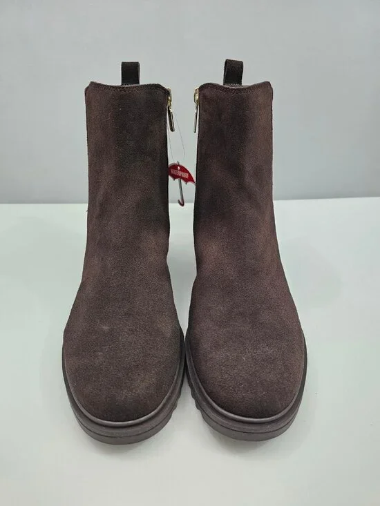 Blondo Cammie Waterproof Ankle Boot Womens 10 Brown Suede Lug Sole Fall NEW - Picture 5 of 14